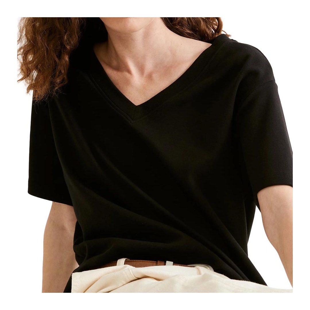Blusa Hering De Malha Meia Manga 4H87 Preta