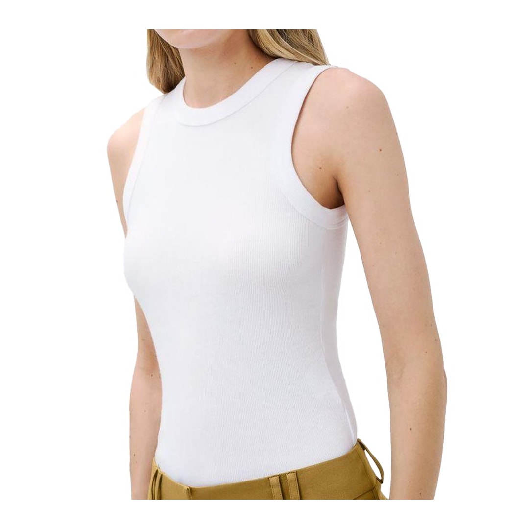 Blusa Hering De Malha Sem Manga 4Al6 Branca