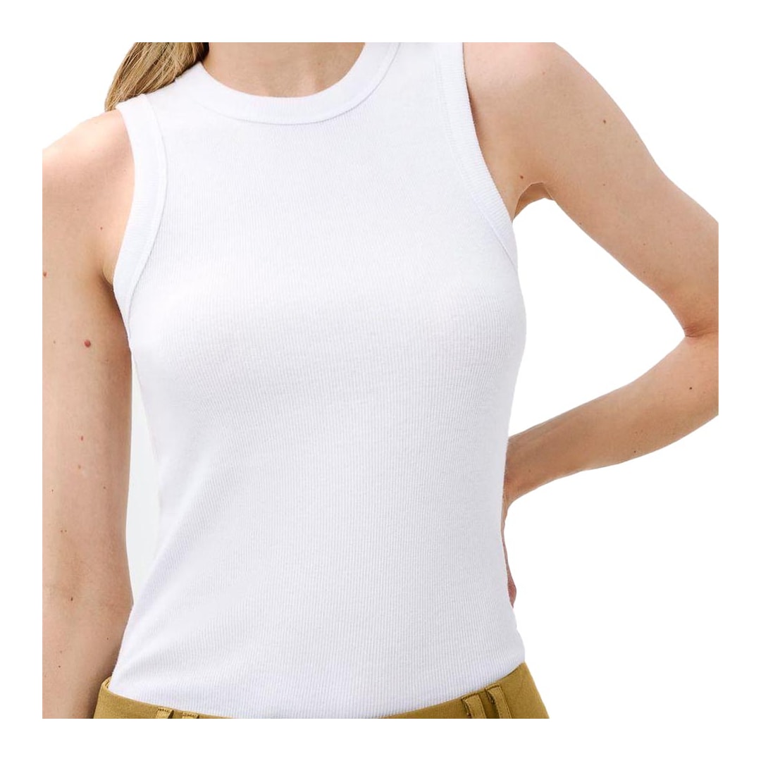 Blusa Hering De Malha Sem Manga 4Al6 Branca Blusa Hering De Malha Sem Manga 4Al6 Branca