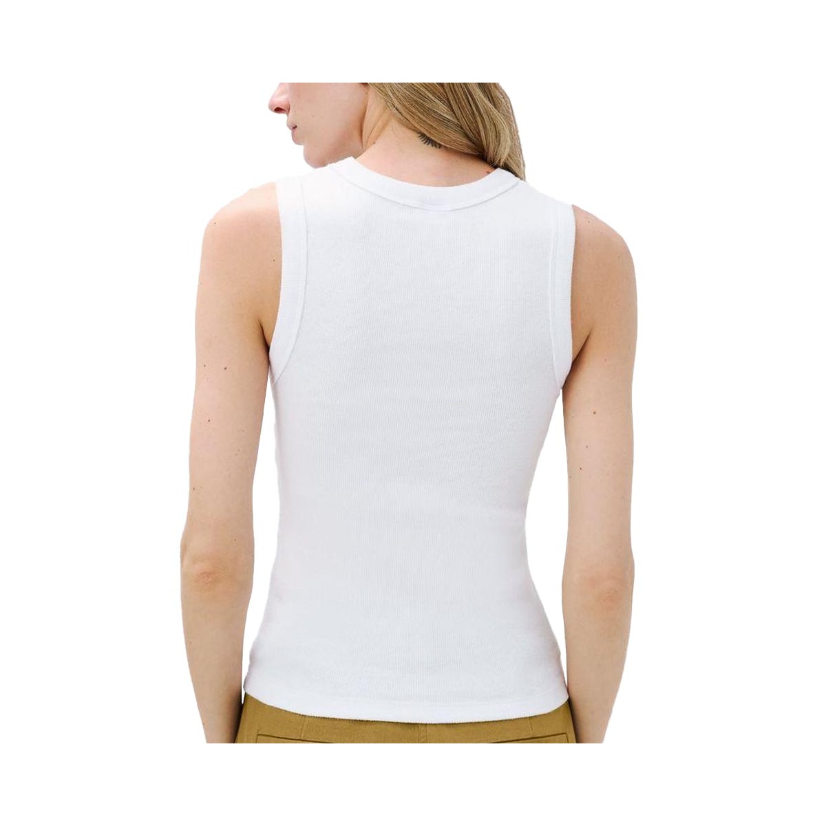 Blusa Hering De Malha Sem Manga 4Al6 Branca