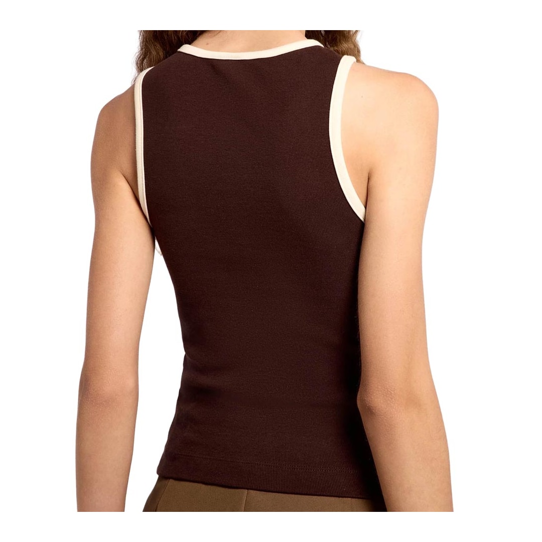 Blusa Hering De Malha Sem Manga 4Ap9 Marrom