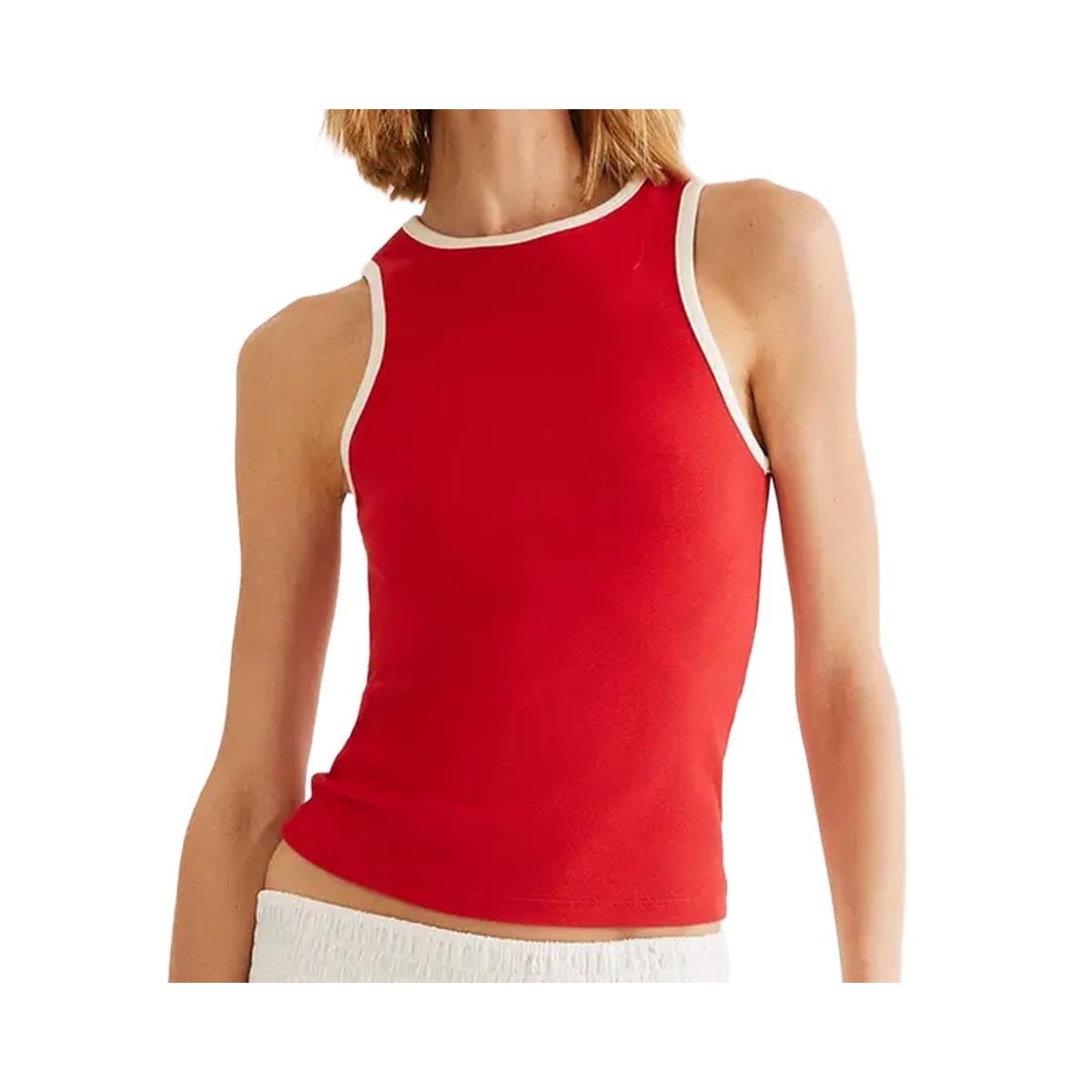 Blusa Hering De Malha Sem Manga 4Ap9 Vermelho Blusa Hering De Malha Sem Manga 4Ap9 Vermelho