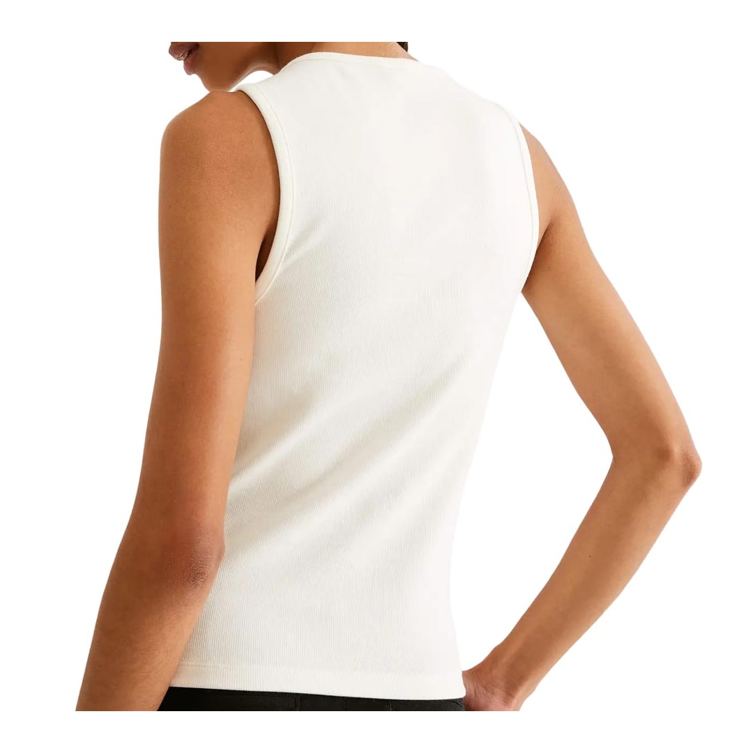 Blusa Hering De Malha Sem Manga 4Aqq Branco Off White Blusa Hering De Malha Sem Manga 4Aqq Branco Off White