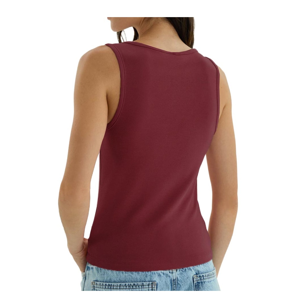 Blusa Hering De Malha Sem Manga 4AQQ Marsala
