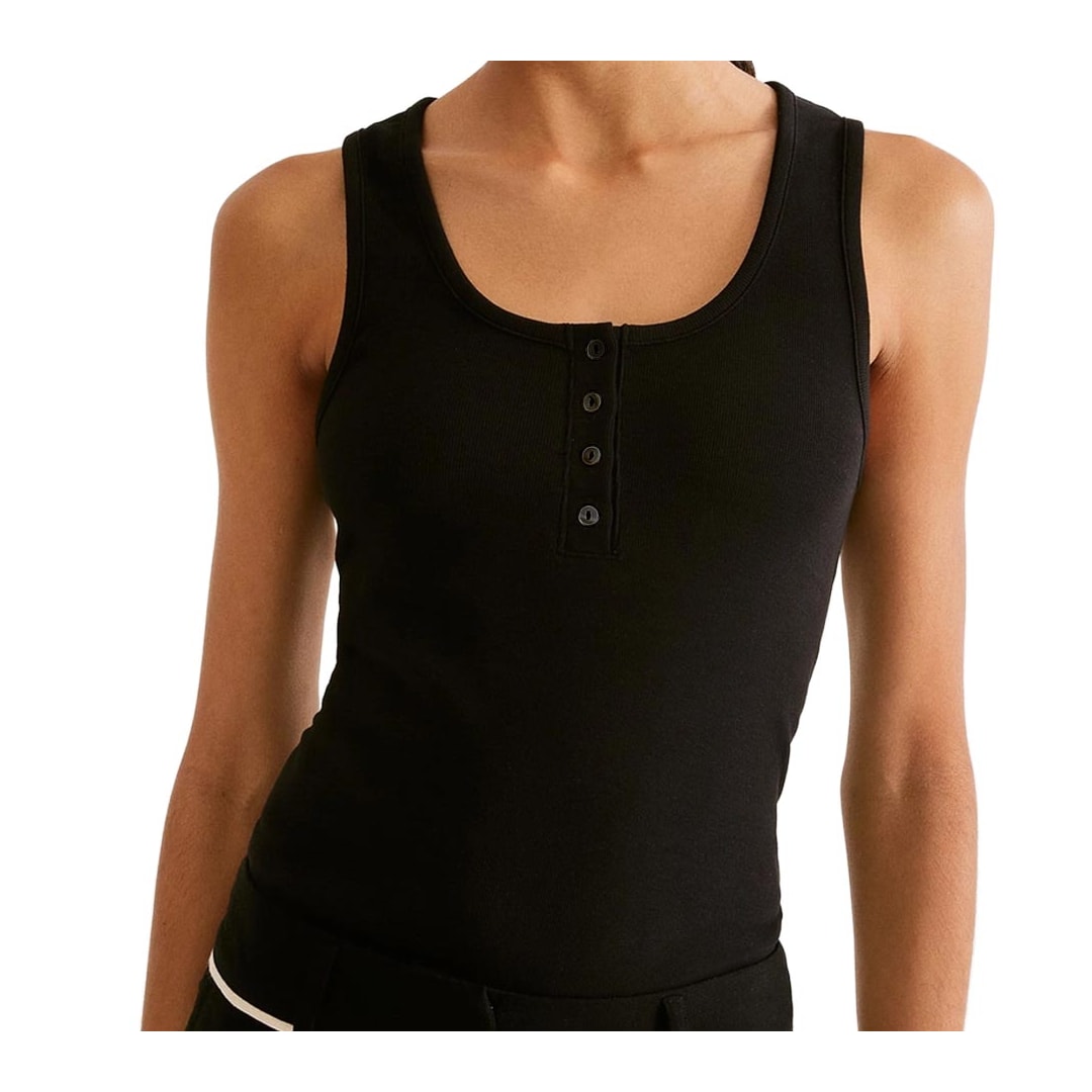 Blusa Hering De Malha Sem Manga 4Aqq Preto Blusa Hering De Malha Sem Manga 4Aqq Preto