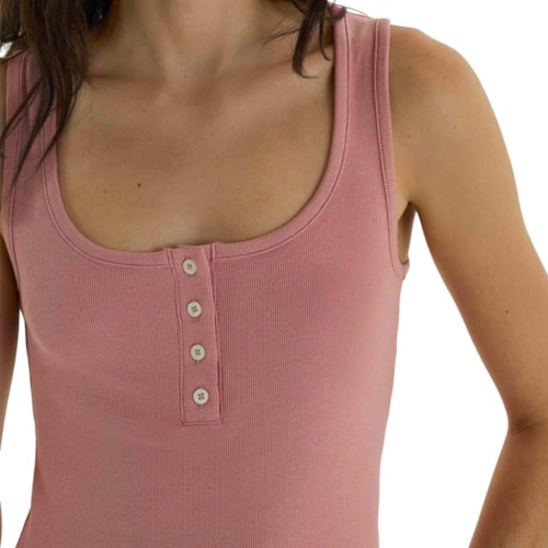 Blusa Hering De Malha Sem Manga 4AQQ Rose