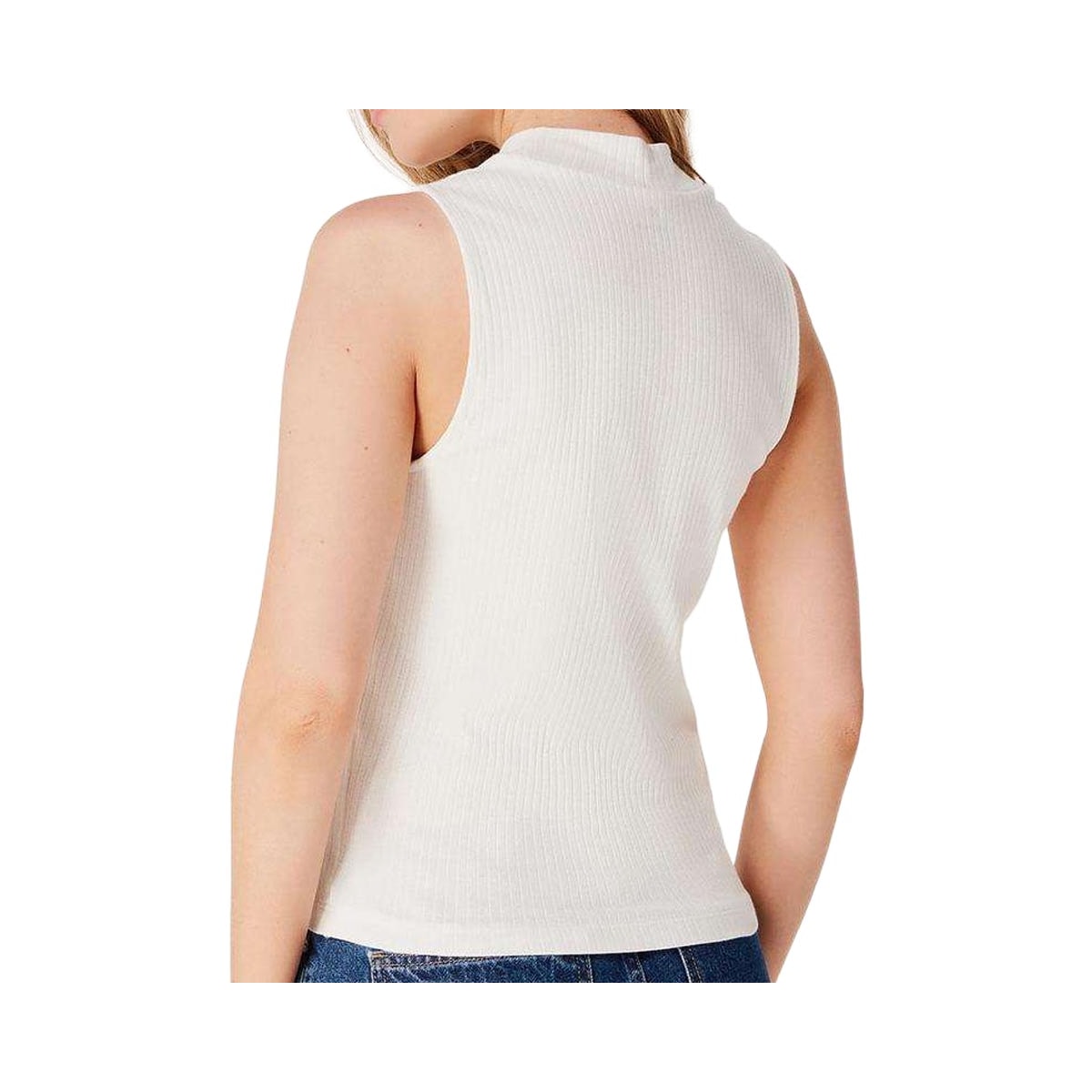 Blusa Hering De Malha Sem Manga 4Atc Branco Blusa Hering De Malha Sem Manga 4Atc Branco