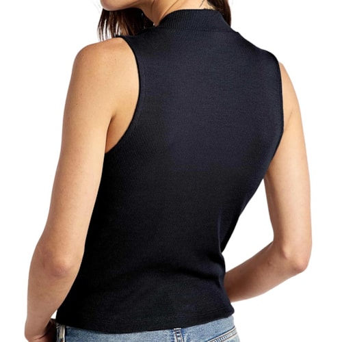 Detalhe - Blusa Hering De Malha Sem Manga 4ATC Preto
