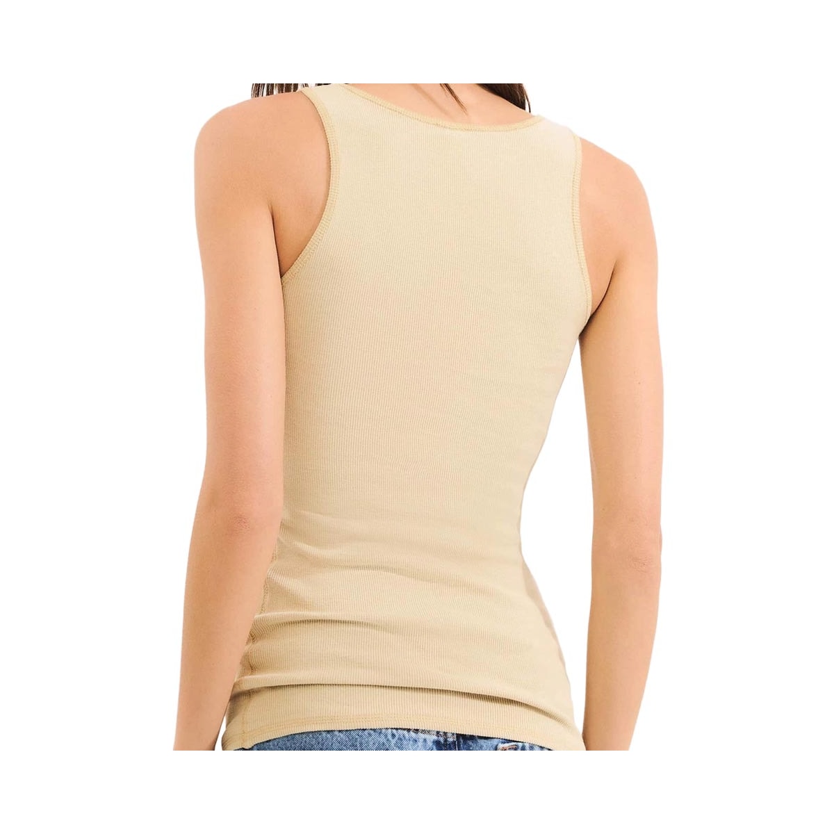 Blusa Hering De Malha Sem Manga 4Auc Bege Blusa Hering De Malha Sem Manga 4Auc Bege