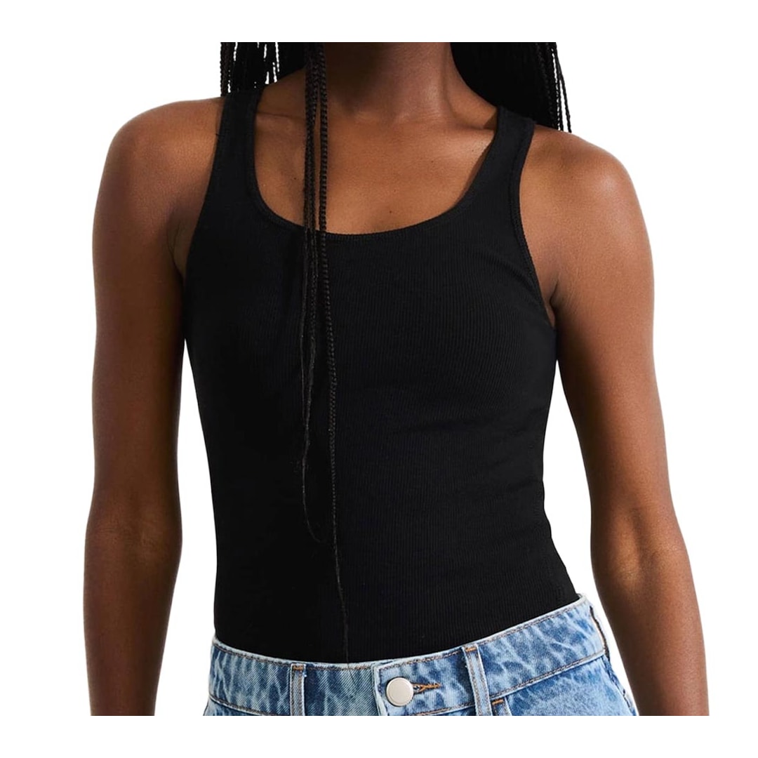 Blusa Hering De Malha Sem Manga 4Auc Preto Blusa Hering De Malha Sem Manga 4Auc Preto