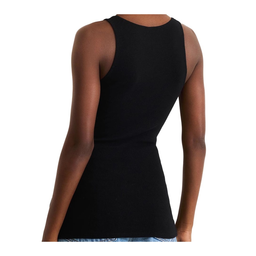 Blusa Hering De Malha Sem Manga 4Auc Preto