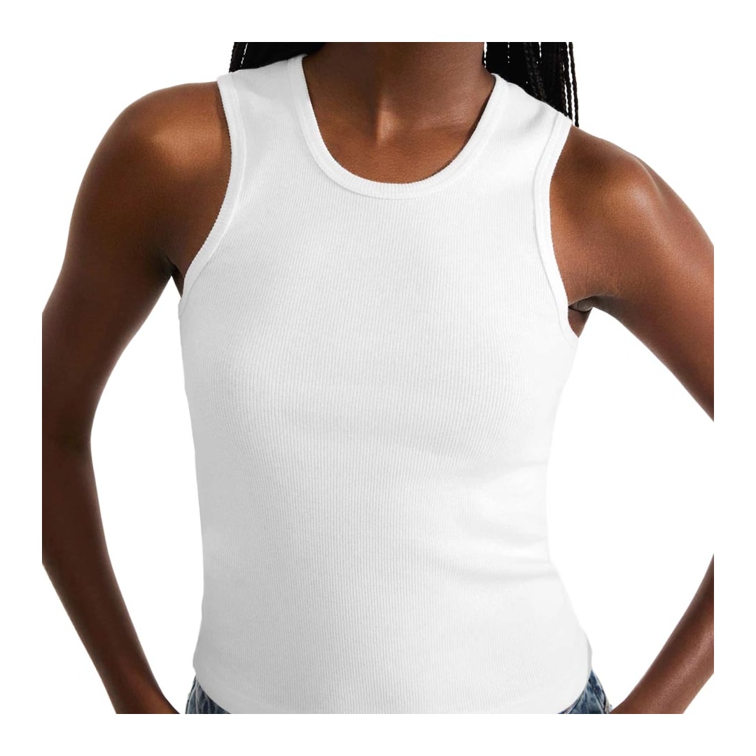 Blusa Hering De Malha Sem Manga 4Aud Branca Blusa Hering De Malha Sem Manga 4Aud Branca