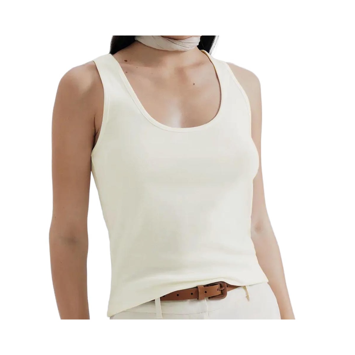 Blusa Hering De Malha Sem Manga K5yc Off White Blusa Hering De Malha Sem Manga K5yc Off White
