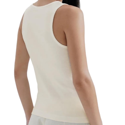 Detalhe - Blusa Hering De Malha Sem Manga K5yc Off White