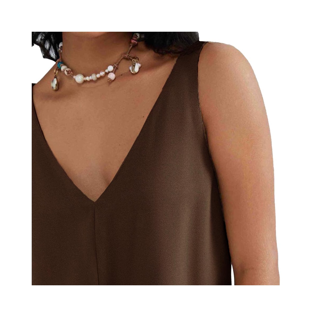 Blusa Hering De Tecido Sem Manga Chocolate Blusa Hering De Tecido Sem Manga Chocolate