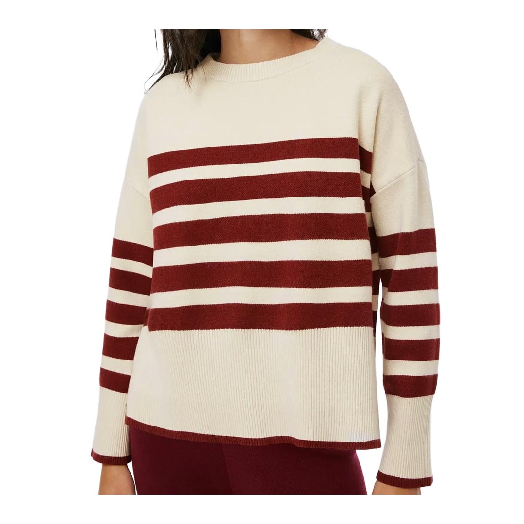 Blusa Hering De Tricô Fechada K6r7 Crema/Bordo