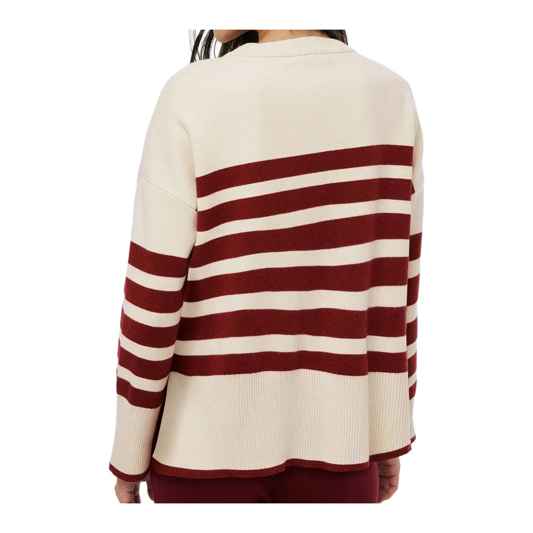 Blusa Hering De Tricô Fechada K6r7 Crema/Bordo Blusa Hering De Tricô Fechada K6r7 Crema/Bordo