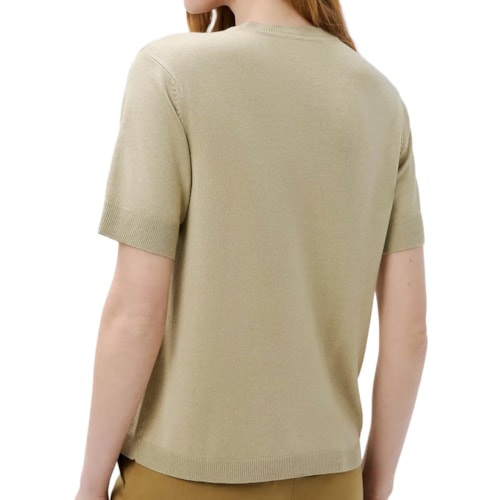 Detalhe - Blusa Hering Em Tricô Leve Meia Manga K5cv Kaki