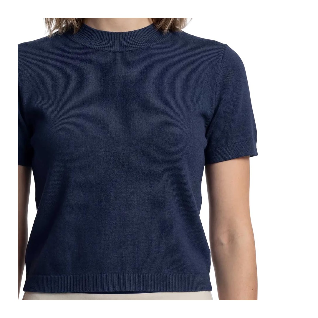 Blusa Hering Em Tricô Manga Curta K6qh Azul Marinho Blusa Hering Em Tricô Manga Curta K6qh Azul Marinho