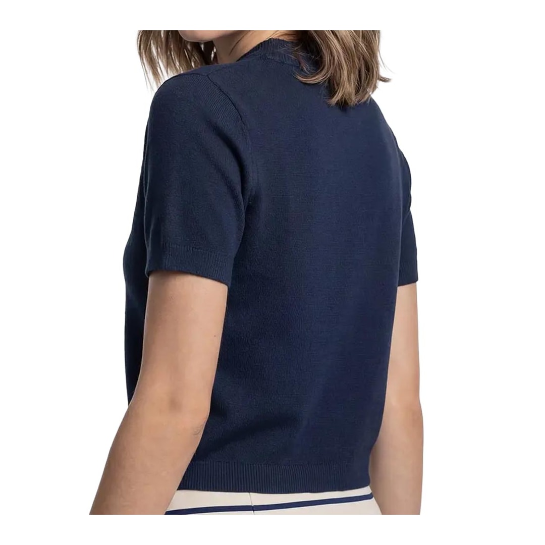 Blusa Hering Em Tricô Manga Curta K6qh Azul Marinho Blusa Hering Em Tricô Manga Curta K6qh Azul Marinho
