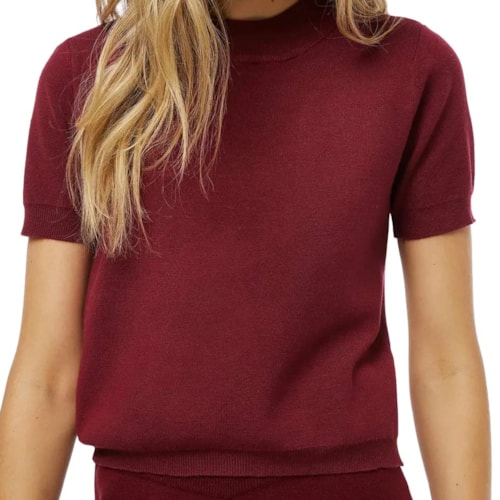 Blusa Hering Em Tricô Manga Curta K6qh Bordo