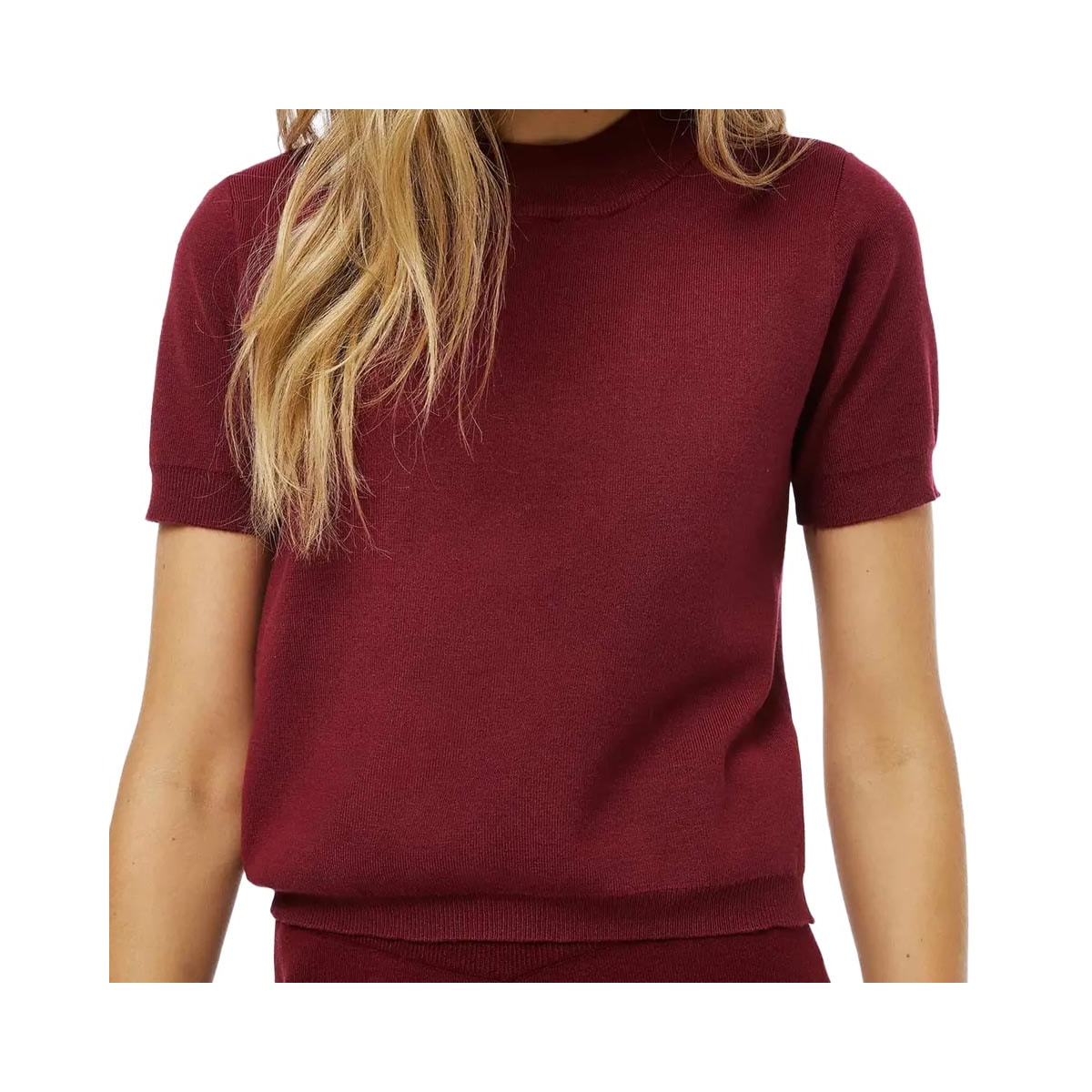 Blusa Hering Em Tricô Manga Curta K6qh Bordo Blusa Hering Em Tricô Manga Curta K6qh Bordo