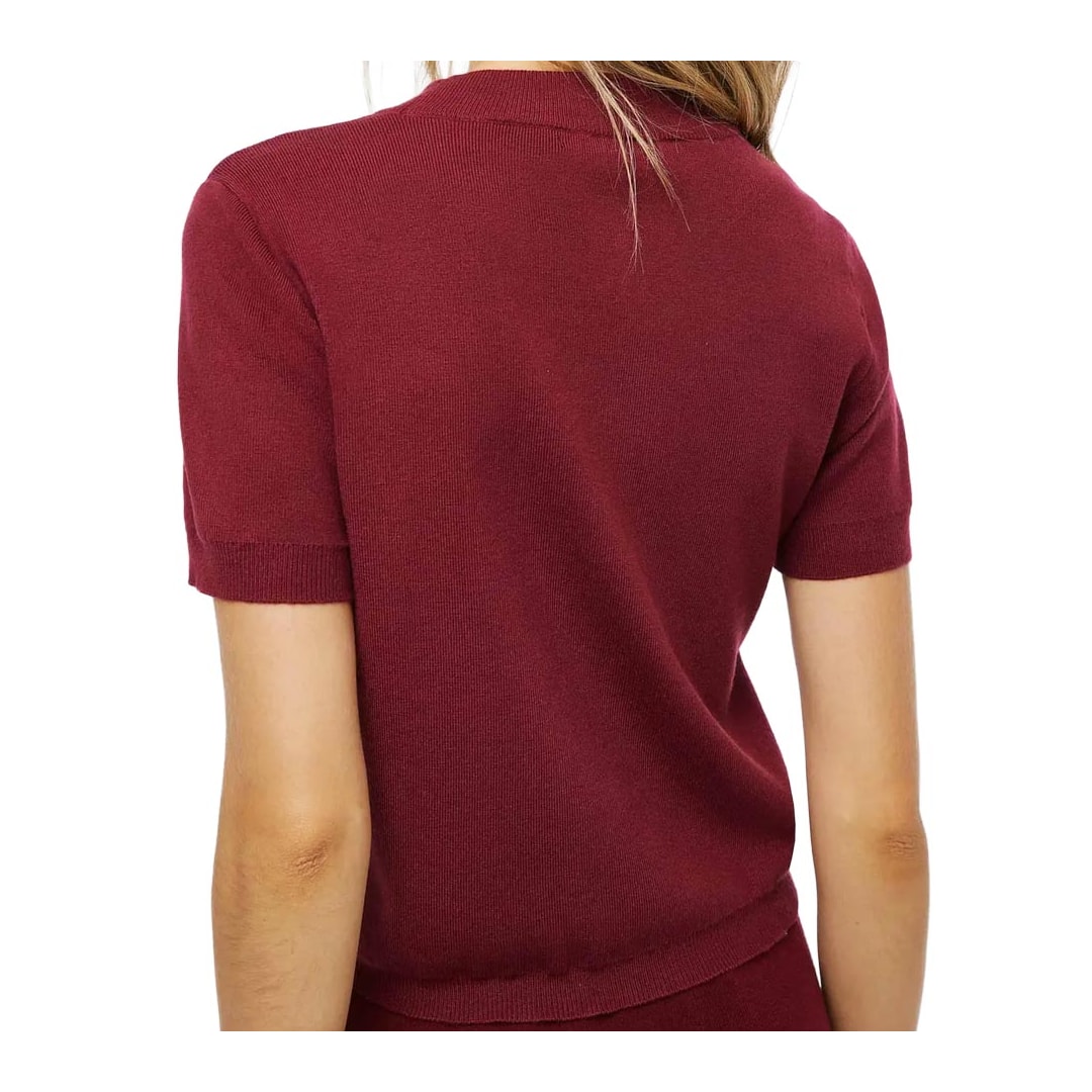 Blusa Hering Em Tricô Manga Curta K6qh Bordo