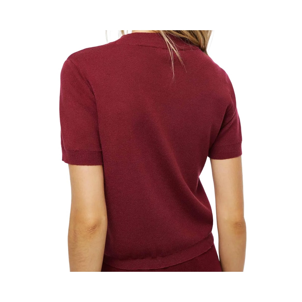 Blusa Hering Em Tricô Manga Curta K6qh Bordo Blusa Hering Em Tricô Manga Curta K6qh Bordo