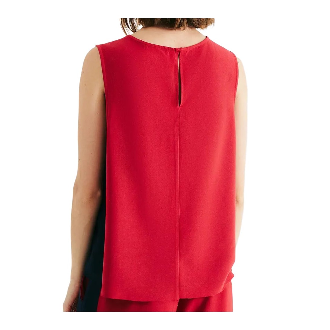 Blusa Hering Em Viscolinho Sem Manga KHXN Vermelho Chili Blusa Hering Em Viscolinho Sem Manga KHXN Vermelho Chili