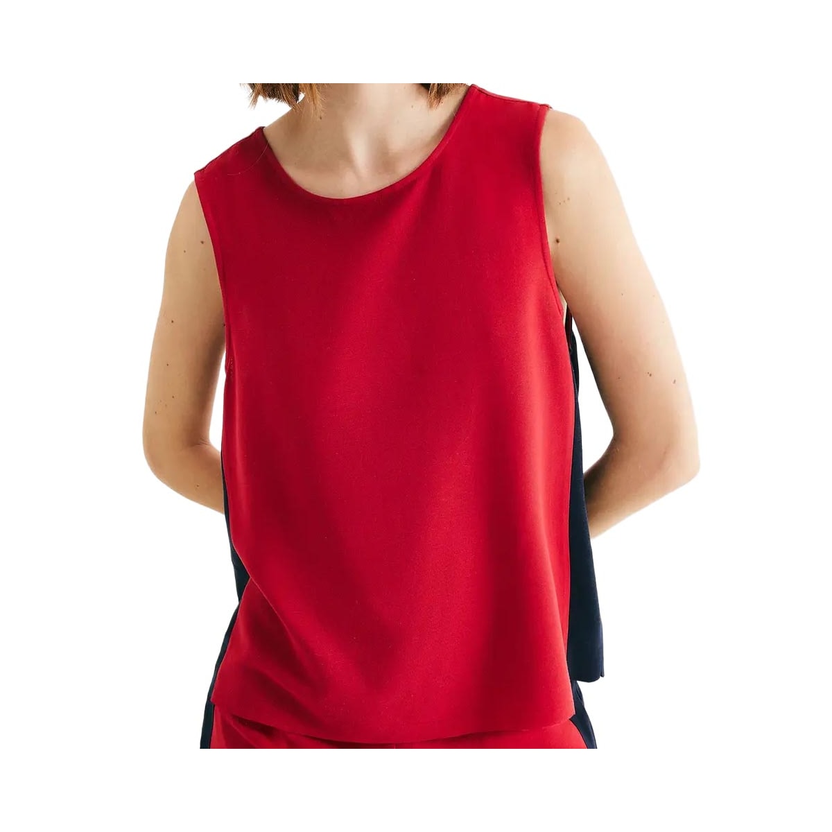 Blusa Hering Em Viscolinho Sem Manga KHXN Vermelho Chili Blusa Hering Em Viscolinho Sem Manga KHXN Vermelho Chili