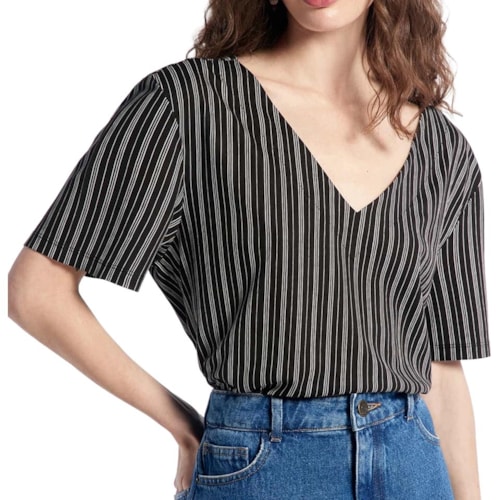 Blusa Hering Em Viscose Meia Manga 4H7Q Coffee