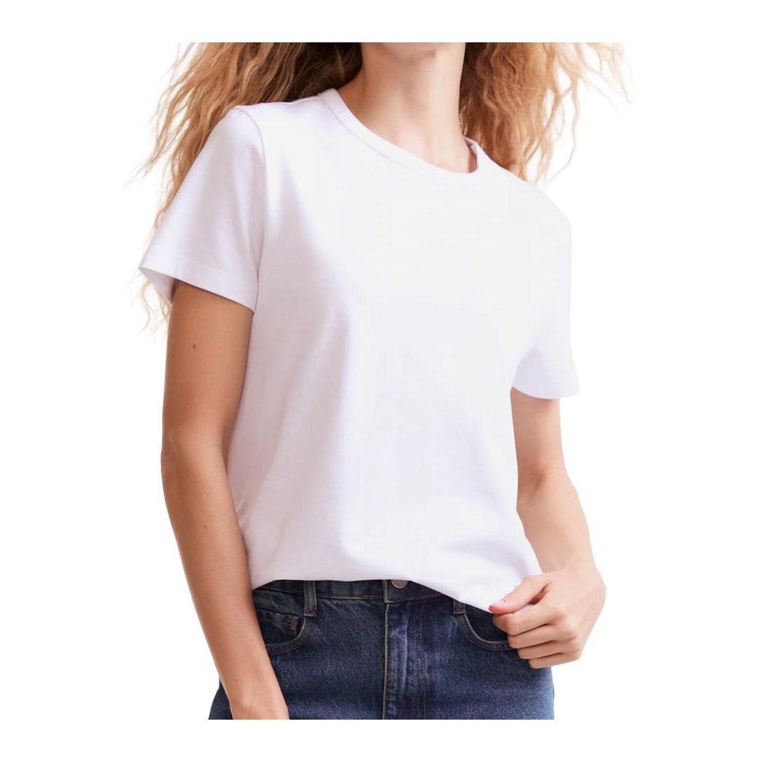 Blusa Hering Feminina Básica Brasil 4Hfp Branco