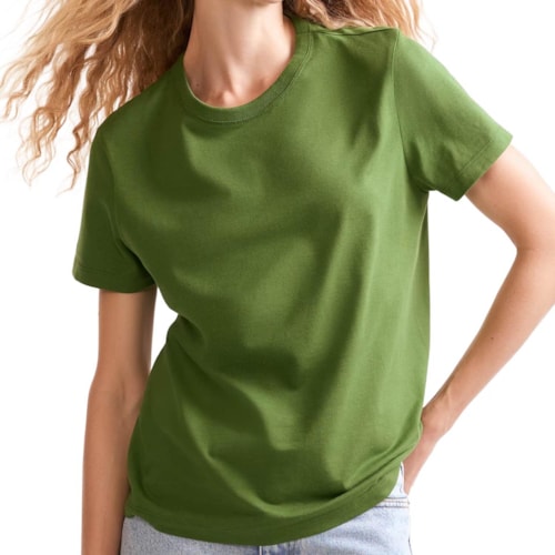 Blusa Hering Feminina Básica Brasil 4Hfp Verde Folha