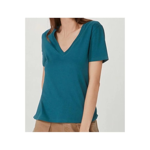 Blusa Hering Feminina Meia Manga 4ez9 Verde Eucalipto