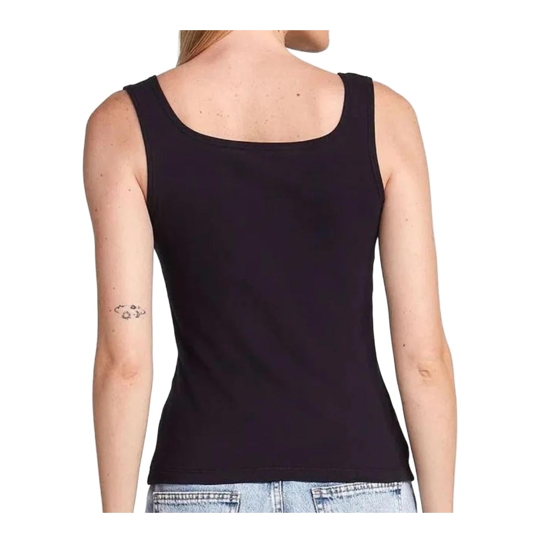 Blusa Hering Feminina Sem Manga 4Ad3 Preto
