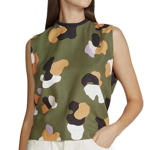 Blusa Hering Feminina Sem Manga Hf471 Militar