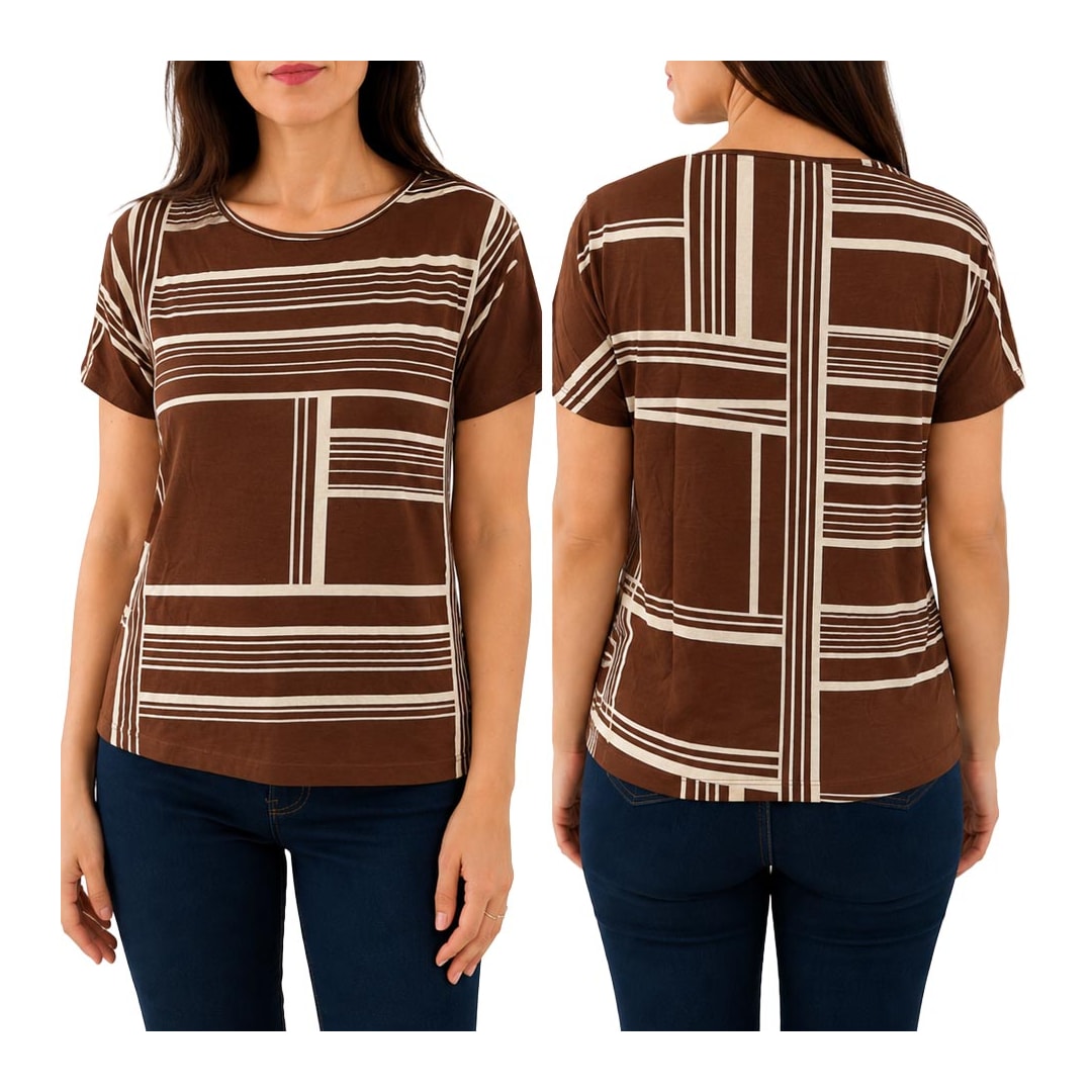 Blusa Hering Malha Meia Manga 4Djt Marrom Cafe Blusa Hering Malha Meia Manga 4Djt Marrom Cafe