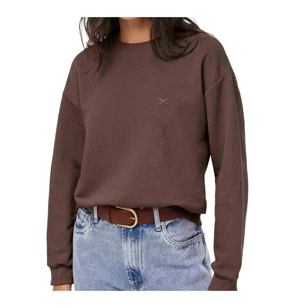 Blusa Hering Malha Piquet Fechada 06Re Marrom Inverno