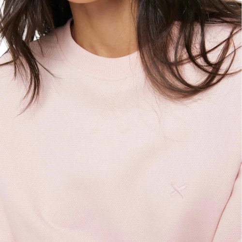 Detalhe - Blusa Hering Malha Piquet Fechada 06Re Rosa