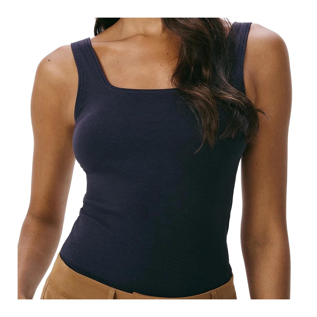 Blusa Hering Malha Sem Manga 4Alf Azul Marinho