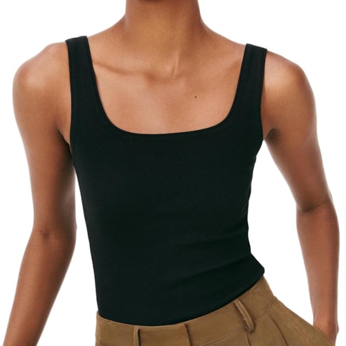 Blusa Hering Malha Sem Manga 4ALF Preto