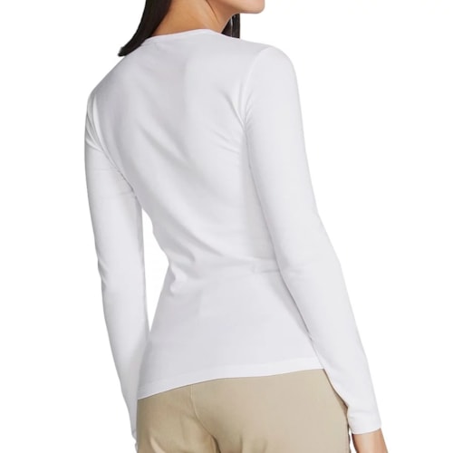 Detalhe - Blusa Hering Manga Longa 02Qy Branco