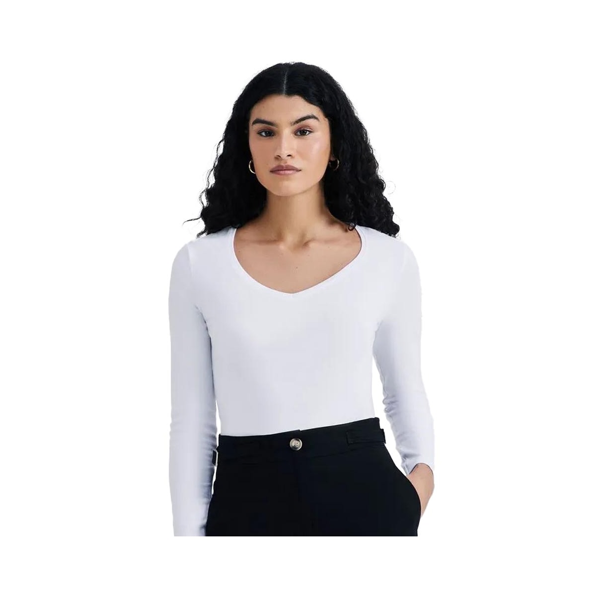 Blusa Hering Manga Longa 4D8a Branco Blusa Hering Manga Longa 4D8a Branco