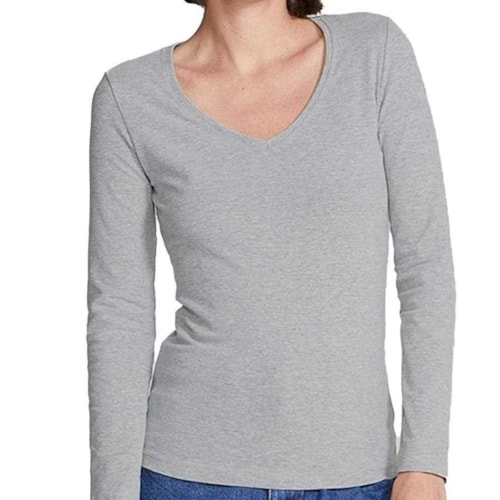 Blusa Hering Manga Longa 4D8a Cinza Mescla