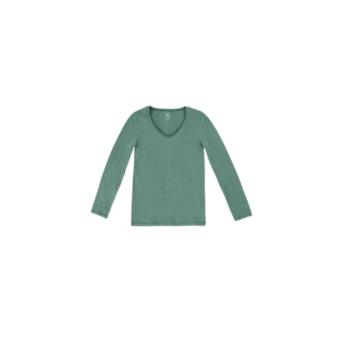 Detalhe - Blusa Hering Manga Longa 4D8a Verde