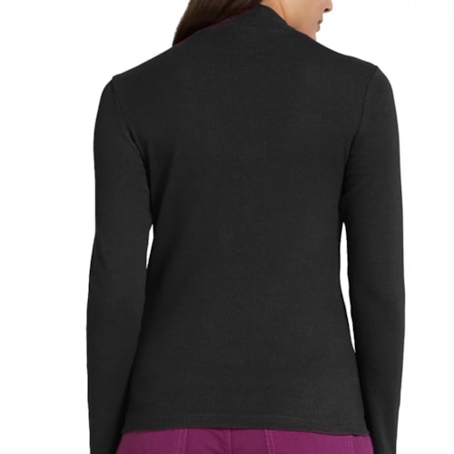 Detalhe - Blusa Hering Manga Longa 4Fd5 Preto