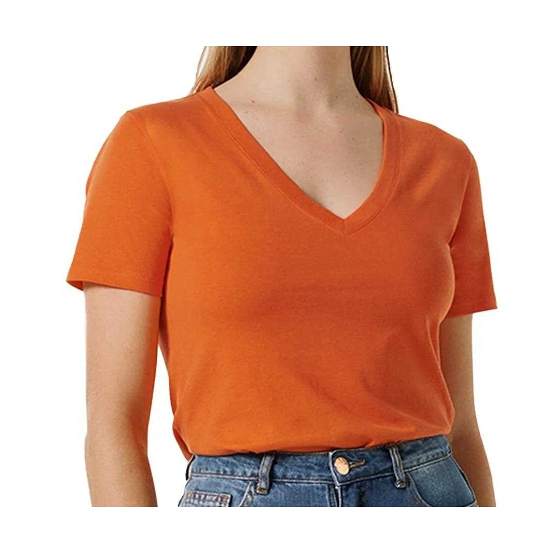 Blusa Hering Meia Manga 02Tq Laranja