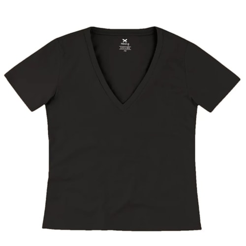 Detalhe - Blusa Hering Meia Manga 02Tq Preto