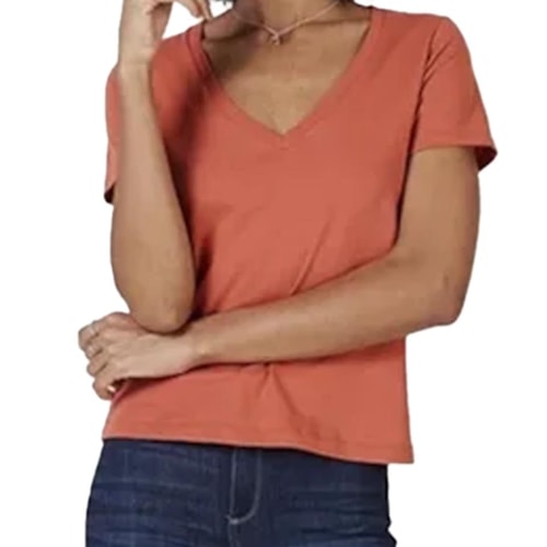 Detalhe - Blusa Hering Meia Manga 4Ez9 Ferrugem