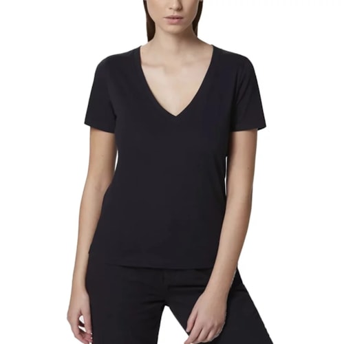 Detalhe - Blusa Hering Meia Manga 4Ez9 Preto